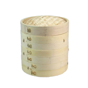 Panier vapeur à dim sum en bambou écologique <span class=keywords><strong>jetable</strong></span> en gros 2025 avec couvercle de pot, capacité de 6 L, 3 couches - Product Image 1