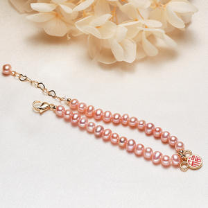 Pulsera de Perlas de Agua Dulce Hecha a Mano en Zhuji, Perla Auténtica, Amuleto de la Fortuna, Joyería Elegante para Mujeres con Sentido de la Moda - Product Image 4
