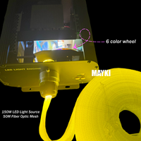 Projecteur LED à fibres optiques pour piscine, effet ciel étoilé scintillant, moteur d'éclairage à intensité variable, illuminateur à fibres optiques 150W pour l'éclairage des piscines