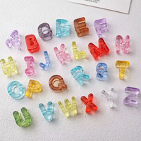 Perles Alphabet en Acrylique Épais Plaquées UV pour la Fabrication de Bijoux DIY, Sacs, Porte-clés, Pendentifs et Fournitures Artisanales – Vente en Gros