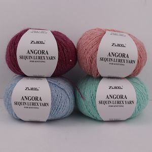 50克300米安哥拉<span class=keywords><strong>2</strong></span>毫米亮片勒克斯色织图案长貂毛高韧性柔软蓬松针织用 - Product Image 3