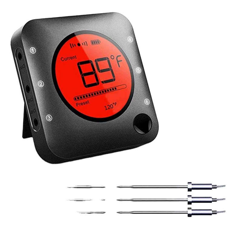Wireless Meat Food Thermometer for Oven Grill BBQ Smoker Kitchen Digital Blue tooth Barbecue Accessories