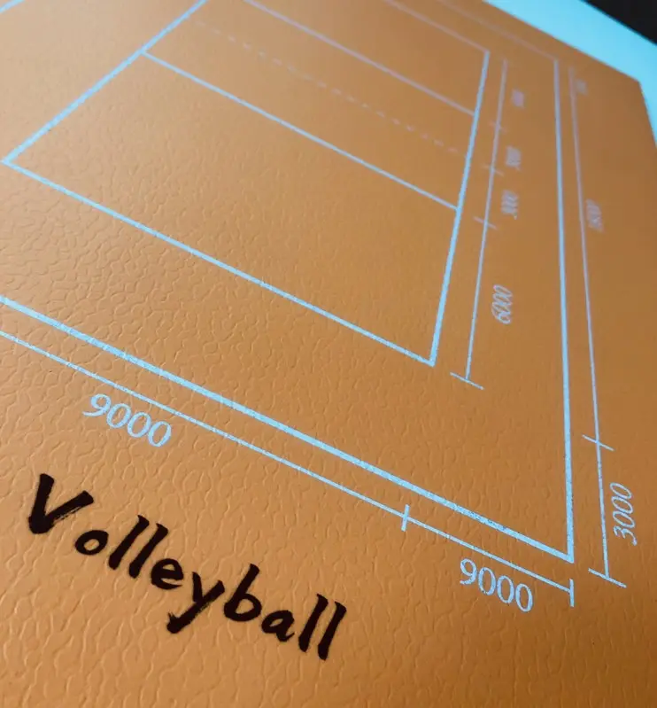 Plancher de sport de terrain de volley-ball modulaire écologique intérieur