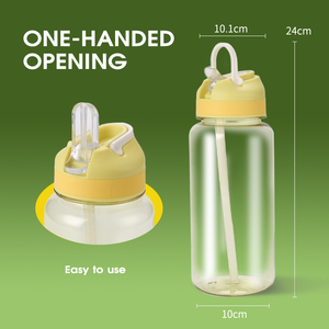 Chai nước thể thao rực rỡ màu sắc rực rỡ 38oz với nắp lật và ống hút, với các bộ phận thay thế đi kèm - Product Image 2