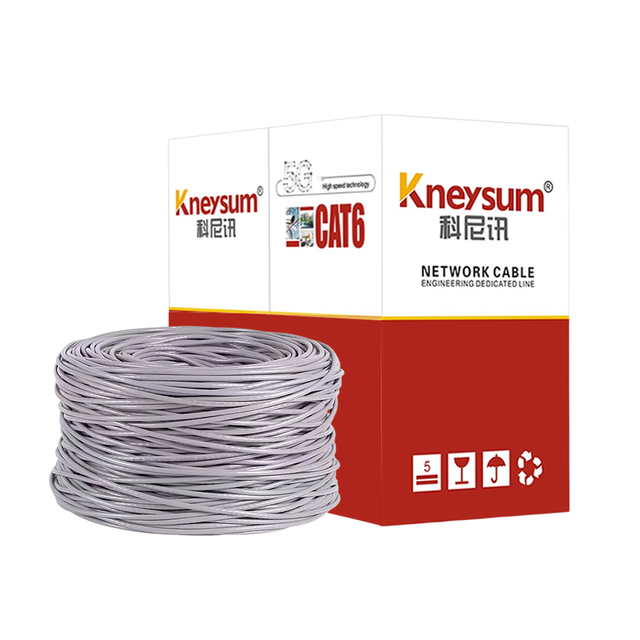 High Quality Kneysum 8-Conductor UTP Pure Copper Indoor Network Cable CAT5/CAT5E/CAT6/CAT6A