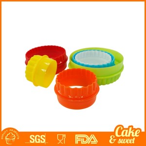 5 Cái Bộ Tem Dập Nổi Dụng Cụ Cắt Bánh Quy Hình Tròn 3d Hai Mặt Bằng Nhựa - Product Image 2
