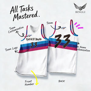 Maillot de basket-ball unisexe respirant et anti-humidité imprimé de haute qualité, personnalisé par OEM, séchage rapide, design toutes saisons - Product Image 2