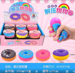Mini juguetes para apretar con forma de donut, juguetes para aliviar el estrés, juguetes blandos de rebote lento con forma de comida, juguetes de descompresión para niños, juguetes para apretar para relajación de adultos - Product Image 3