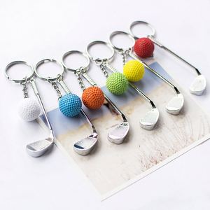 Creative Golf Ball Pendant Keychain Mini Metal Sports Charm Car <b>Key</b> <b>Ring</b> Bag Charm Sports Souvenir Jewelry Gifts for Sports Fans - Product Image 2
