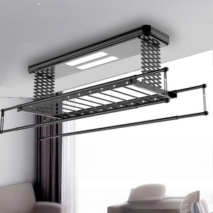 Smart Remote-Controlled Retractable Double-Row Electric Heating Clothes Drying Rack for Bathroom & Balcony Use - Product Image 3