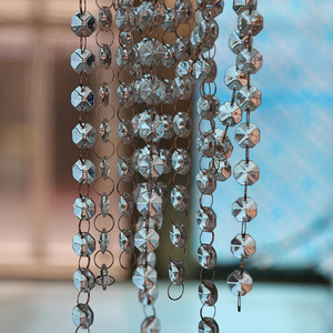 Decorazioni per soffitto matrimonio perline di cristallo perline di <span class=keywords><strong>vetro</strong></span> per tenda evento di natale decorazioni per scena di perline trasparenti tenda - Product Image 3
