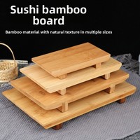 Assiette à sushi en bambou carbonisé 28x19x3cm, plateau de service rectangulaire 0,8kg, haute densité, anti-moisissure, qualité alimentaire, écologique, pour restaurant