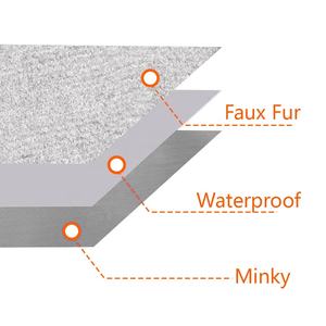 Chống mùi hôi chăn sang trọng mềm dài Faux Trắng <span class=keywords><strong>Fox</strong></span> lông Pup bảo vệ không thấm nước ném Chăn cho đi văng giường vật nuôi chăn Bìa - Product Image 4