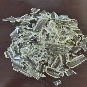 Grosir kaca transparan bahan baku kaca borosilikat tinggi pecah hancur kaca Cullet