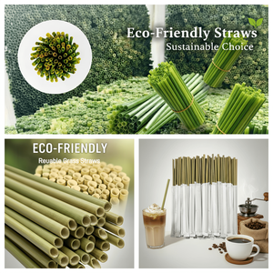 Pailles à boire en herbe de cattail biodégradables, durables et écologiques pour une utilisation en camping en plein air - Product Image 6