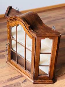 Armadietto Medico Incassato in Legno, Mobile da Bagno Rustico, Cassettiera Antica da Farmacia con Finestra in Vetro, Vetrina in Legno Antico - Product Image 2