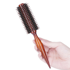 Peignes à cheveux bouclés en bois de lotus avec poils de porc et nylon, vente en gros d'usine, peignes à rouleaux pour coiffure et soin des cheveux - Product Image 2