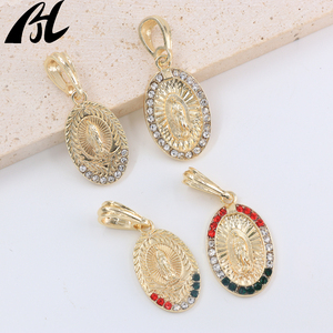 Paling Populer Vintage agama kuningan perhiasan berlapis emas perawan Mary liontin untuk wanita Katolik Kristen hadiah Natal - Product Image 1