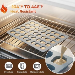 Molde de silicona para dulces con forma de pastelitos de dibujos animados, 40 cavidades, tamaño pequeño, grado alimenticio, antiadherente, libre de BPA, para decoración. - Product Image 5