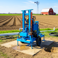 Foreuse hydraulique rotative à roues pour puits de forage agricole, profondeur de 150 m à 200 m, machine de forage de puits d'eau