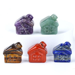 Estatua de Cristal en Miniatura Tallada en Forma de Casa de Hongo, Ornamento de Jardín para Sanación Reiki, Regalo Festivo, Decoración de Escritorio y Hogar - Product Image 3