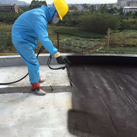 Matériau de revêtement imperméable à l'eau Bitume Caoutchouc Asphalte Pulvérisation de liquide Design moderne Extérieur à deux composants à réglage rapide