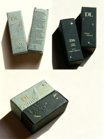 Boîte d'emballage de parfum portable haut de gamme avec logo personnalisé, texture métallique brossée, doublure en éponge, boîte cadeau cosmétique de luxe