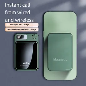 2024 New Trendong Products Magnetic Wireless Charger 5000mah 4000mah Powerbank PD 22.5W Fast Charge Station Gift Promotion