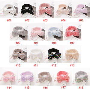 ODM Factory, lazos coreanos con lazo de lentejuelas para el cabello, bandas elásticas de felpa de ala ancha de franela para mujer, diademas de tela de maquillaje para lavado de cara - Product Image 5