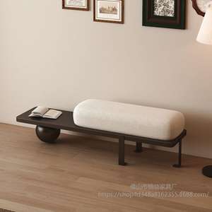 Banco minimalista para zapatos en la entrada, banco largo tipo sofá, taburete bajo, diseño que ahorra espacio para uso doméstico - Product Image 4