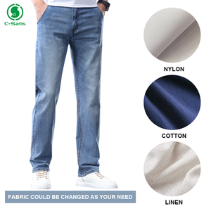 Nouveaux jeans pour hommes printemps-automne, style coréen, coupe <span class=keywords><strong>slim</strong></span>, extensibles, taille mi-haute, jambe droite, pantalon décontracté - Product Image 6