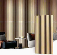 Panneaux acoustiques écologiques modernes en MDF avec finition placage 3D, absorbants le son, en polyester, 29 dB NRC, pour hôtel, école, hôpital, appartement