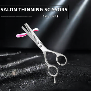Ciseaux de coiffure professionnels pour salon de beauté, acier inoxydable de haute qualité 9CR13, lame simple, pointe affûtée - Product Image 2