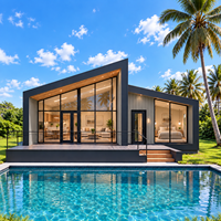 Maison modulaire préfabriquée en forme de A, extensible, assemblage rapide, résistance au vent de niveau 12, certifiée CE, villa de vacances Airbnb