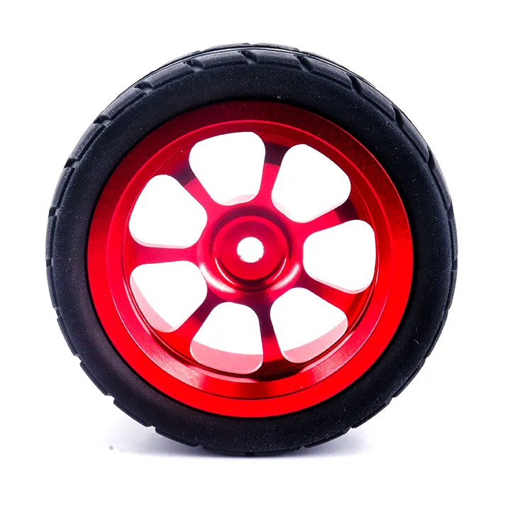 OEM/ODM Custom Aluminum Wheel Rims With Rubber RC Tyres For Toy Car Wheel On Road Cars