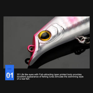 JOHNCOO — leurre méné flottant en eau salée, appât artificiel idéal pour la pêche au <span class=keywords><strong>brochet</strong></span>, nouveau modèle de 2021 - Product Image 5