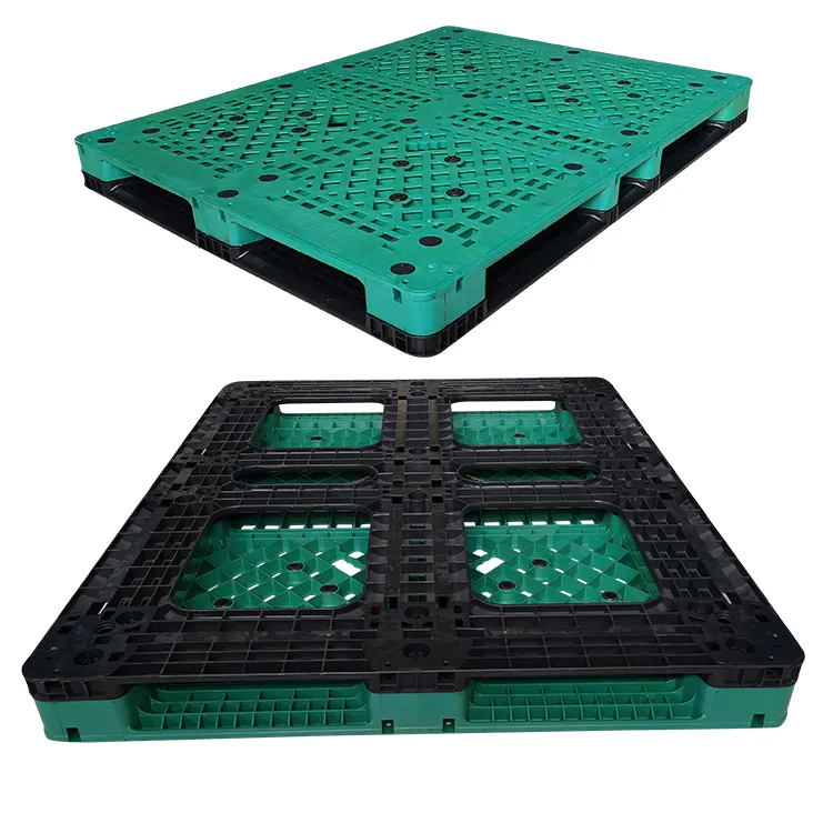 Tùy chỉnh Single Side kho Stackable nestable đục boong HDPE kệ giá rẻ Pallet Nhựa cho ngành công nghiệp