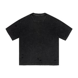 Camiseta de Hombre Personalizada con Logotipo Premium, 100% Algodón Tejido, Estilo Hip Hop, Color Sólido, Manga Corta, Informal, Transpirable, Suave, Moda Urbana - Product Image 2