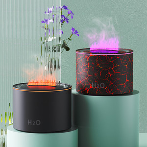 Nuevo escritorio Usb 160ml humidificador de llama con luz nocturna difusor de aceite esencial hogar Mini difusor de fuego aromaterapia - Product Image 1