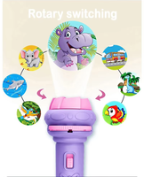Noël meilleur cadeau pour enfants mignon enfants Projection lampe de poche jouet heure du coucher éducation précoce dessin animé motif jouets torche lumière