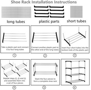 7-Layer Dustproof Metal <b>Shoe</b> Rack with Detachable Moisture-proof Rust-proof Design for Bedroom Living Room and Bags - Product Image 4