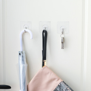 Strong Viscose <b>Kitchen</b> Door Behind the Wall Transparent Sticky <b>Hook</b> - Product Image 4