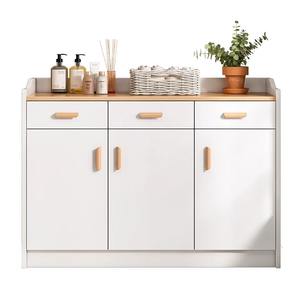 ตู้เก็บของแบบแบนทันสมัยพร้อมช่องเก็บของ 5 ช่อง ทำจากไม้เทียม สำหรับห้องนั่งเล่น ตู้ลิ้นชักสำหรับบ้านและห้องนอน - Product Image 1