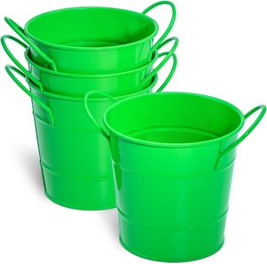 Vase galvanisé Seau décoratif en métal pour décorations de <span class=keywords><strong>table</strong></span> de mariage Jardinière en métal - Product Image 1