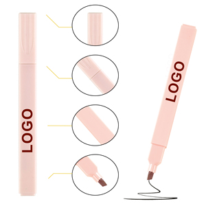 Creative <b>Macaron</b> Mulit-Colors Stick Highlighter Plastic Pen With Custom Logo Advertising Printing for Stationery Student Marking - Product Image 2