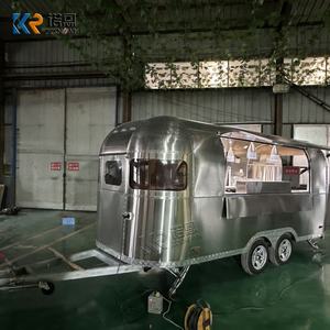 Remolque de Comida de Acero Inoxidable, Camión Móvil de Postres <span class=keywords><strong>Gourmet</strong></span> para Festivales, Comida Callejera, Catering al Aire Libre - Product Image 3