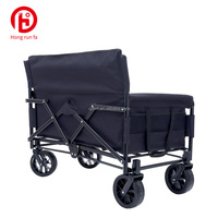 Chariot utilitaire pliable robuste 3-en-1 à quatre roues pour le camping avec support OEM pour le shopping et les outils