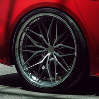 Vente Flash : Jantes forgées 2 pièces, finition noire mate avec argent poli, design multi-rayons pour Audi R8 2020