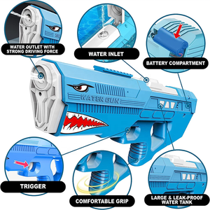 Pistola de Agua Eléctrica Shark para Niños y Adultos, Pistola de Agua Automática con Batería, <span class=keywords><strong>Super</strong></span> Soaker, Resistente al Agua, Juguetes de Disparo de Agua Potentes - Product Image 2