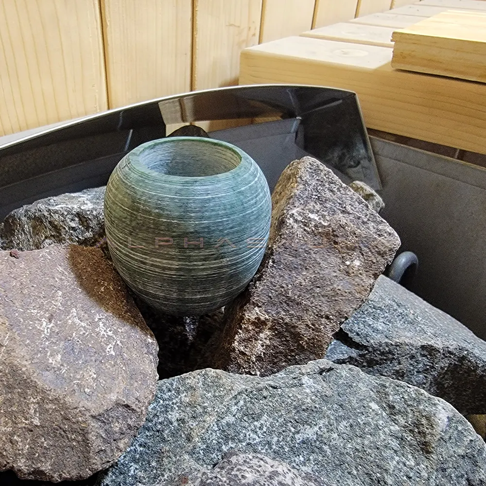 Accesorios para sala de Sauna seca, Bol de piedra de aromaterapia, Sauna, huevo